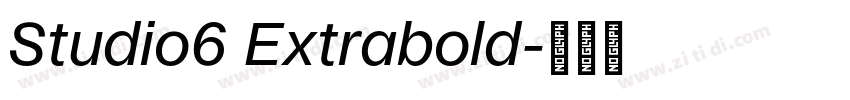Studio6 Extrabold字体转换